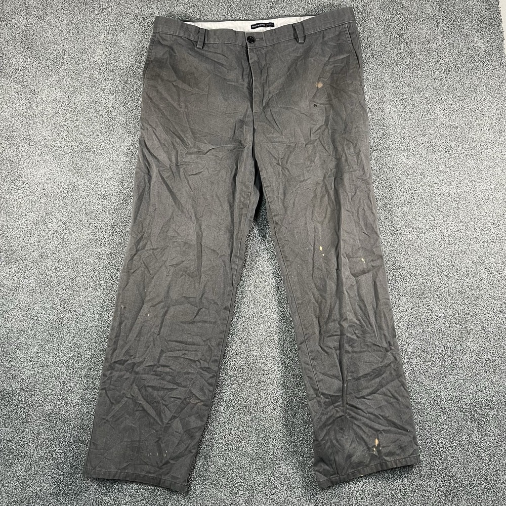 Dockers Straight Fit Men’s Pants Gray 38x32 — Stained / Distressed Work